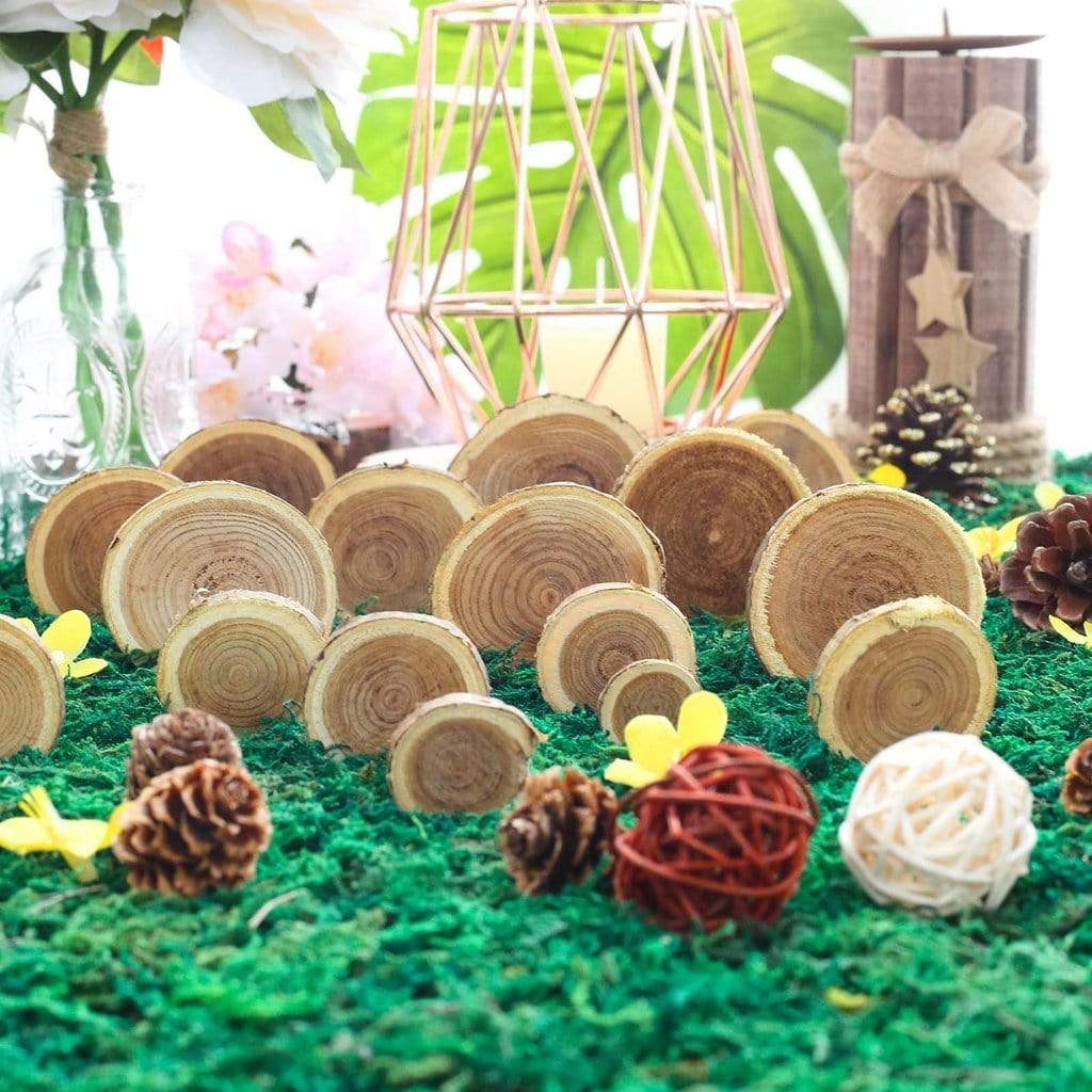 Natural Round Cedar Wood Slices Party Tabletop Decorations