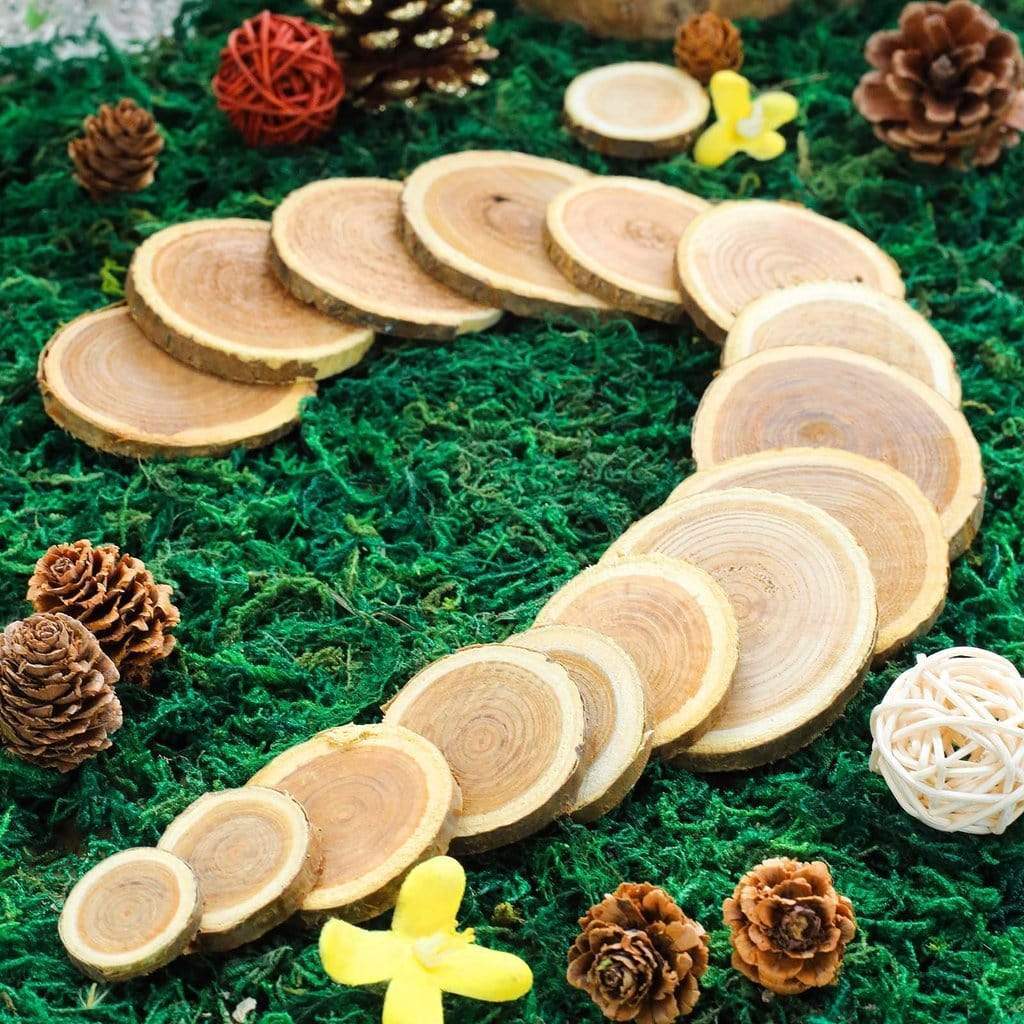 Natural Round Cedar Wood Slices Party Tabletop Decorations