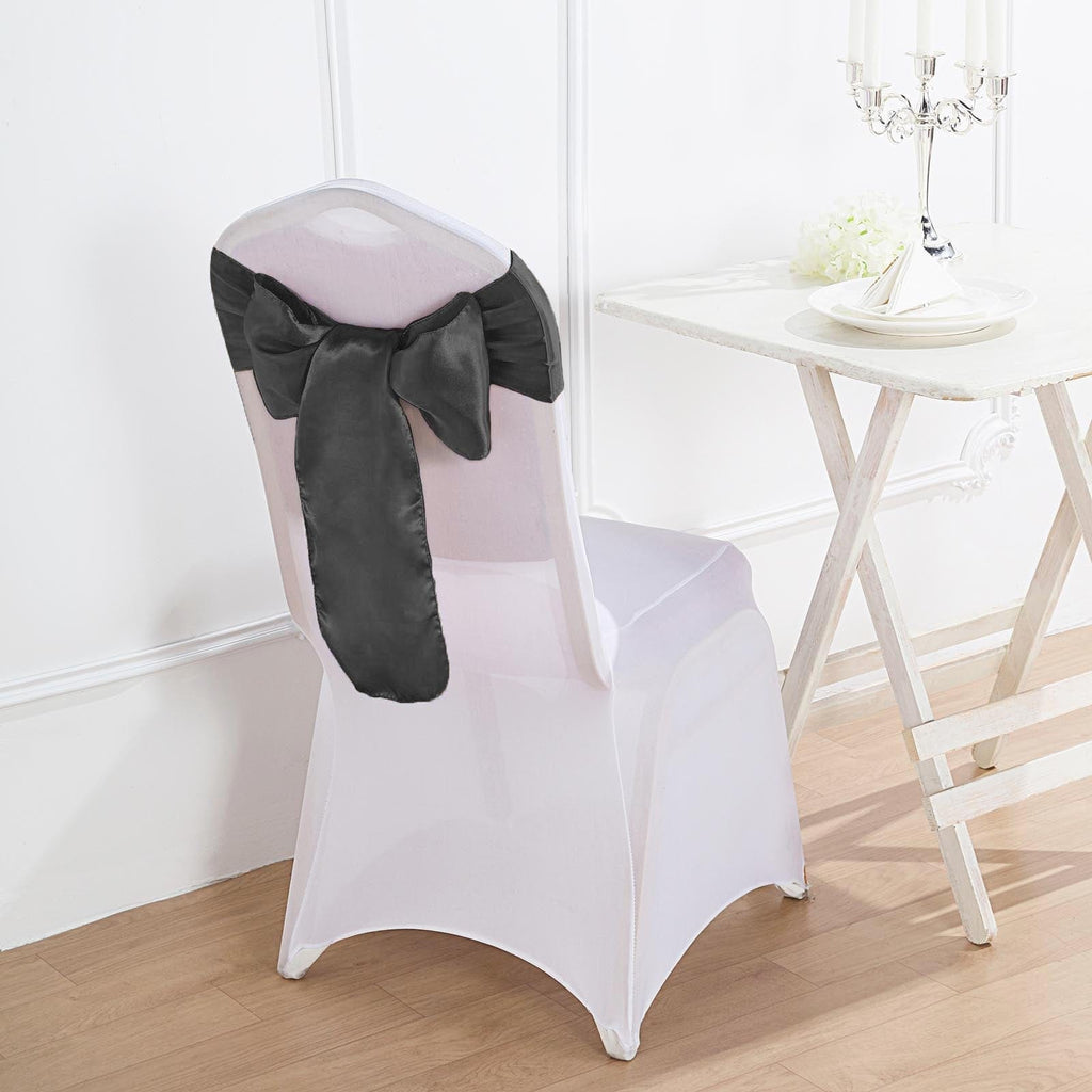 5 pcs Apple Green Satin Chair Sashes
