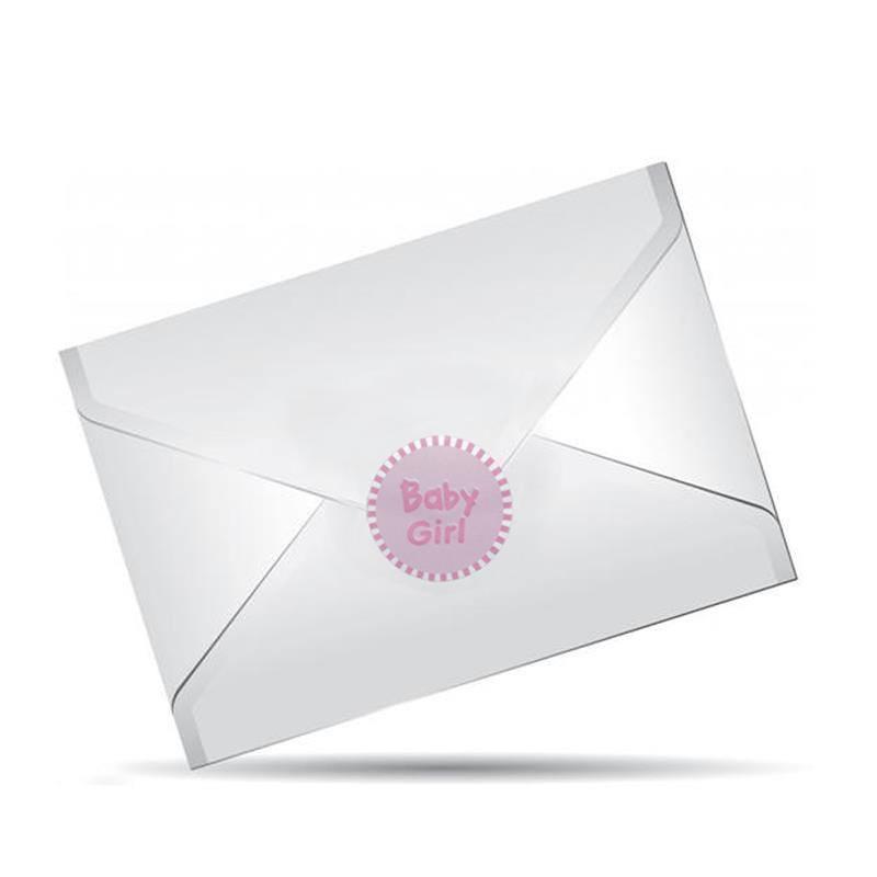 100 pcs Baby Girl Round Stickers in Pink
