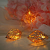 5 ft 10 LED Rose Gold Metal Leaves Fairy Lights Battery Operated Garland