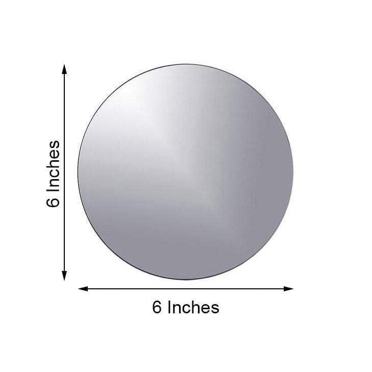 6 pcs 6" wide Round Mirrors Centerpieces