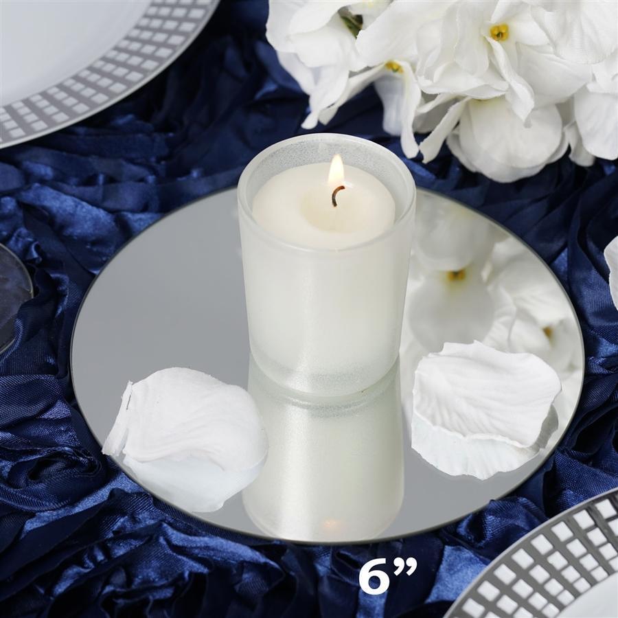 6 pcs 6" wide Round Mirrors Centerpieces