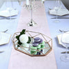 Gold 14x9 in Mirrored Metal Geometric Decorative Serving Tray