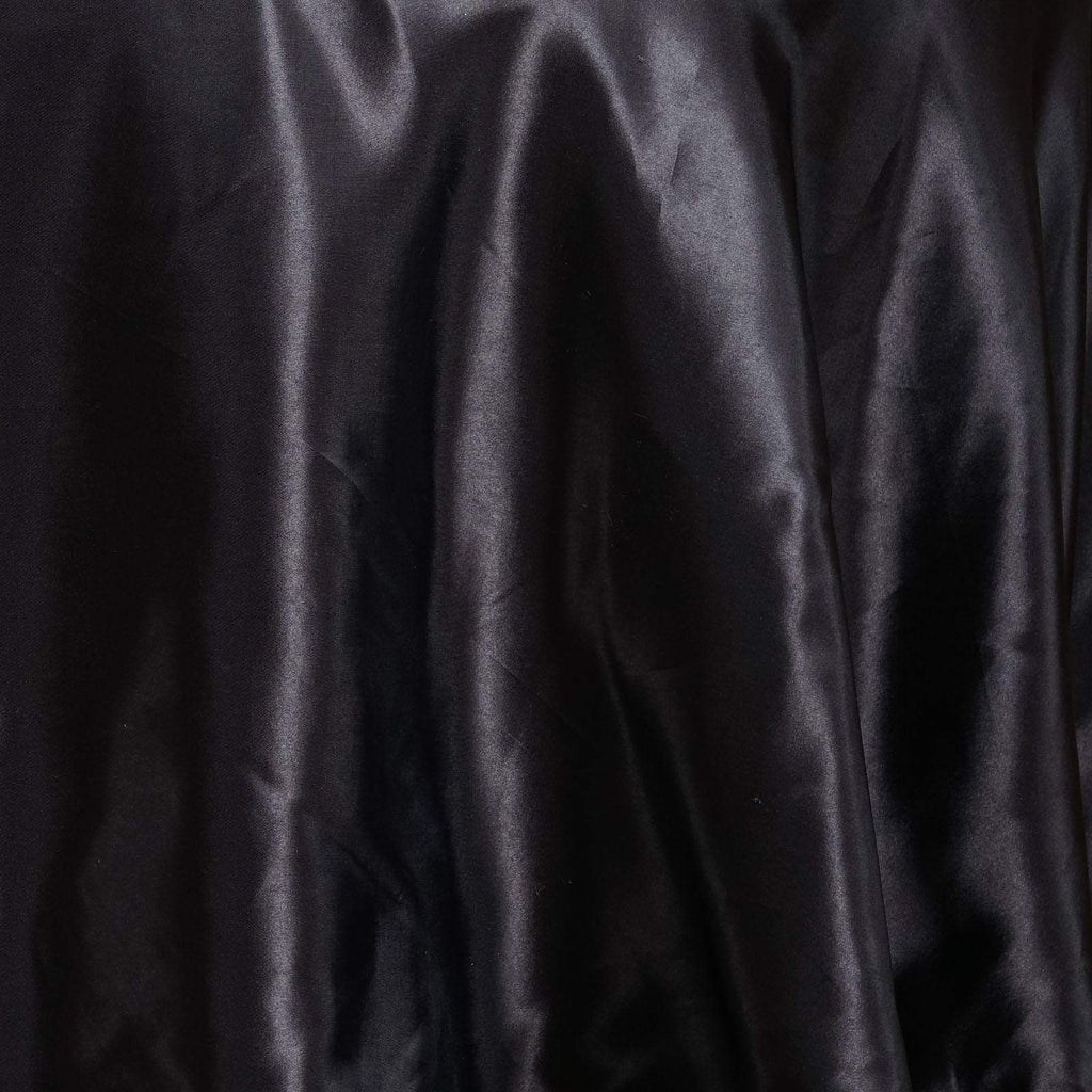 Black 108" Satin Round Tablecloth