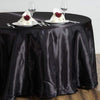 Black 108" Satin Round Tablecloth