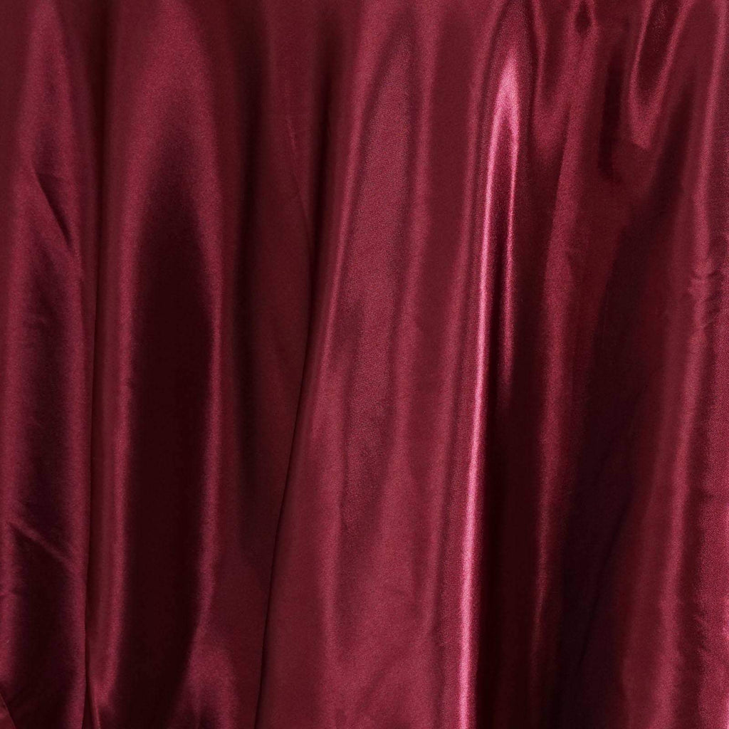 Burgundy 108" Satin Round Tablecloth
