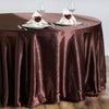 Chocolate Brown 108" Satin Round Tablecloth