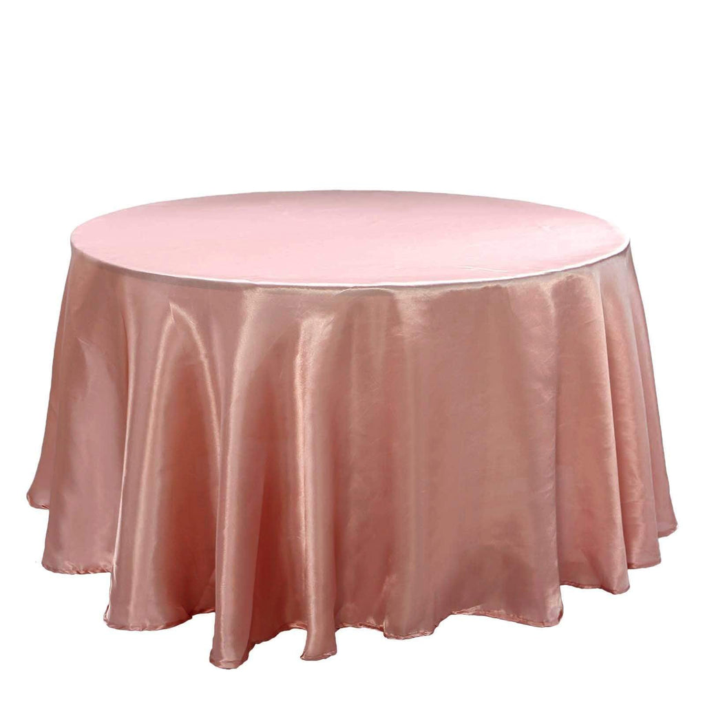 Dusty Rose 108" Satin Round Tablecloth