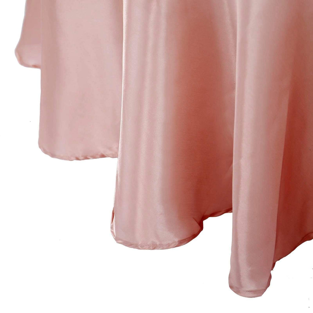 Dusty Rose 108" Satin Round Tablecloth