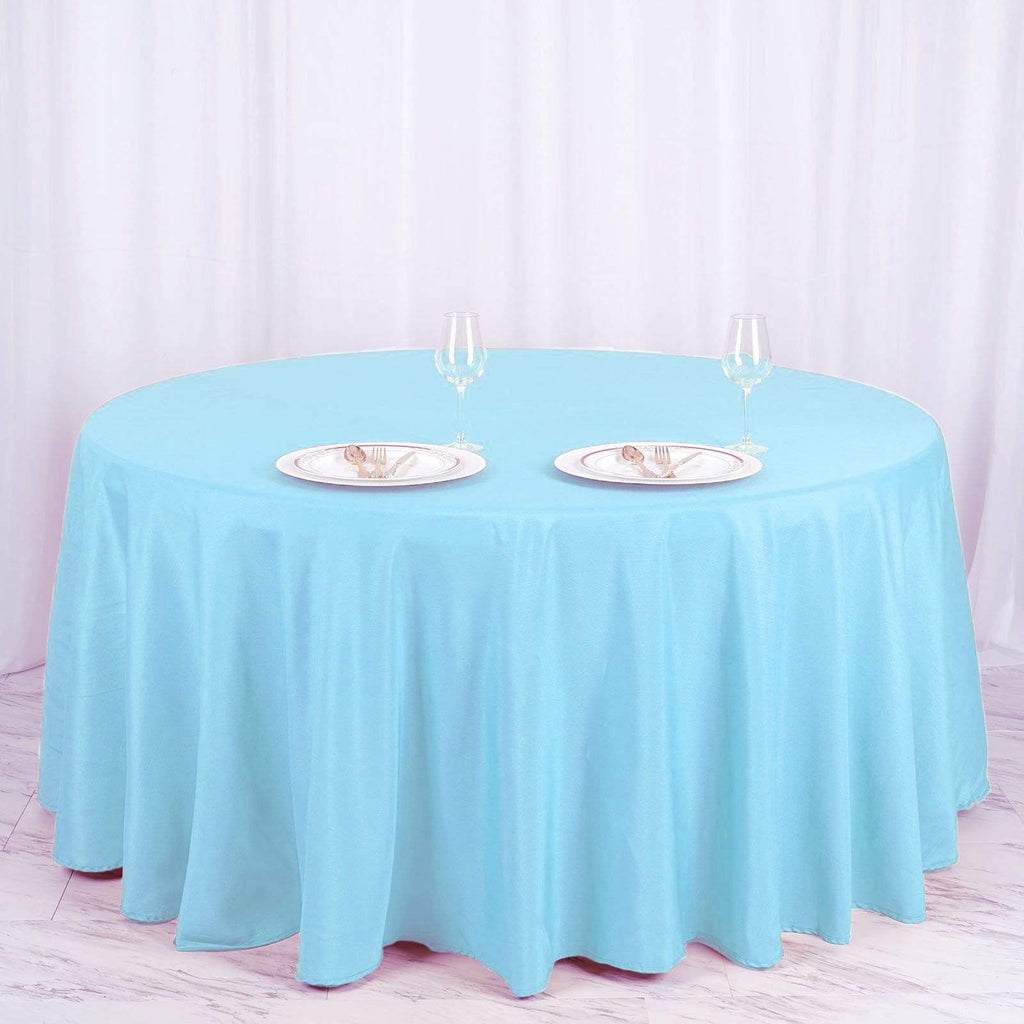 120 inch Dusty Rose Polyester Round Tablecloth