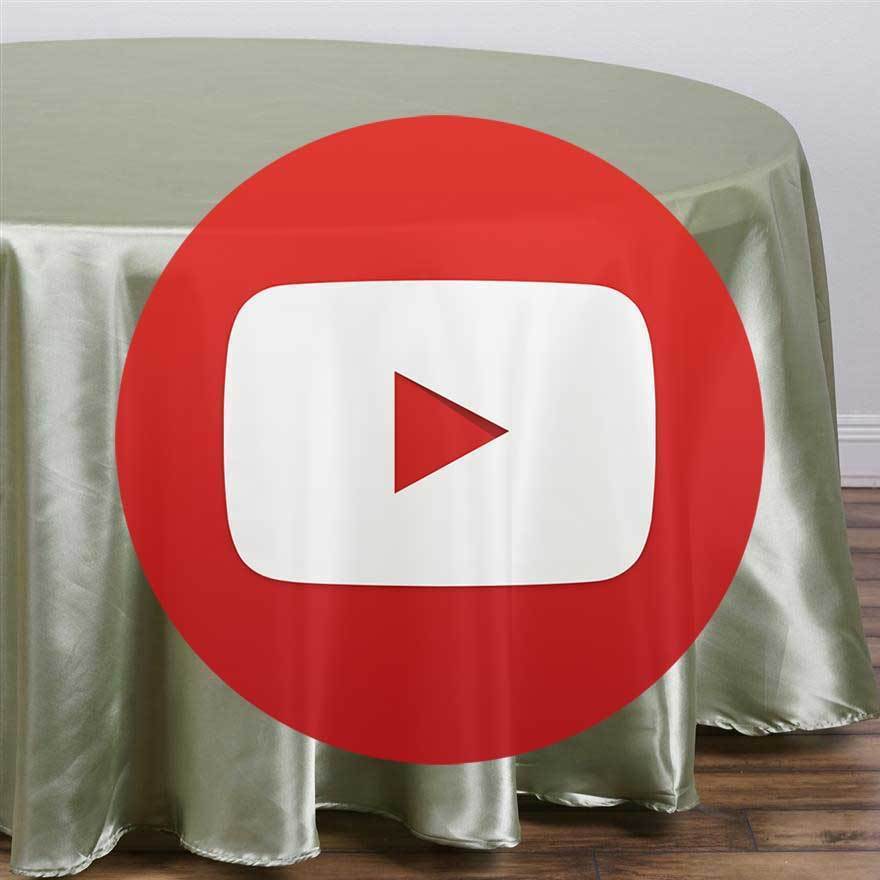 120 inch Blue Polyester Round Tablecloth