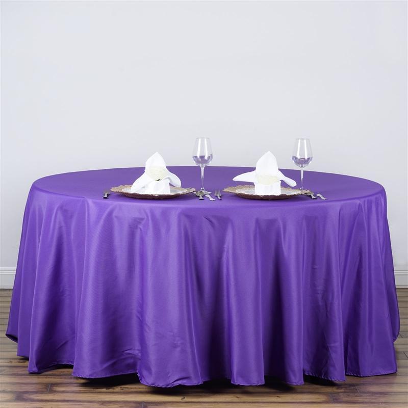 120 inch Willow Green Polyester Round Tablecloth