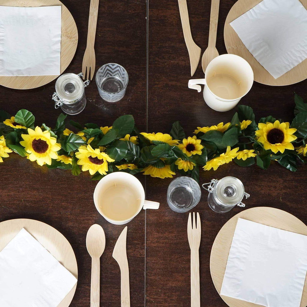 6 ft Yellow 3D Chain Sunflower Garland