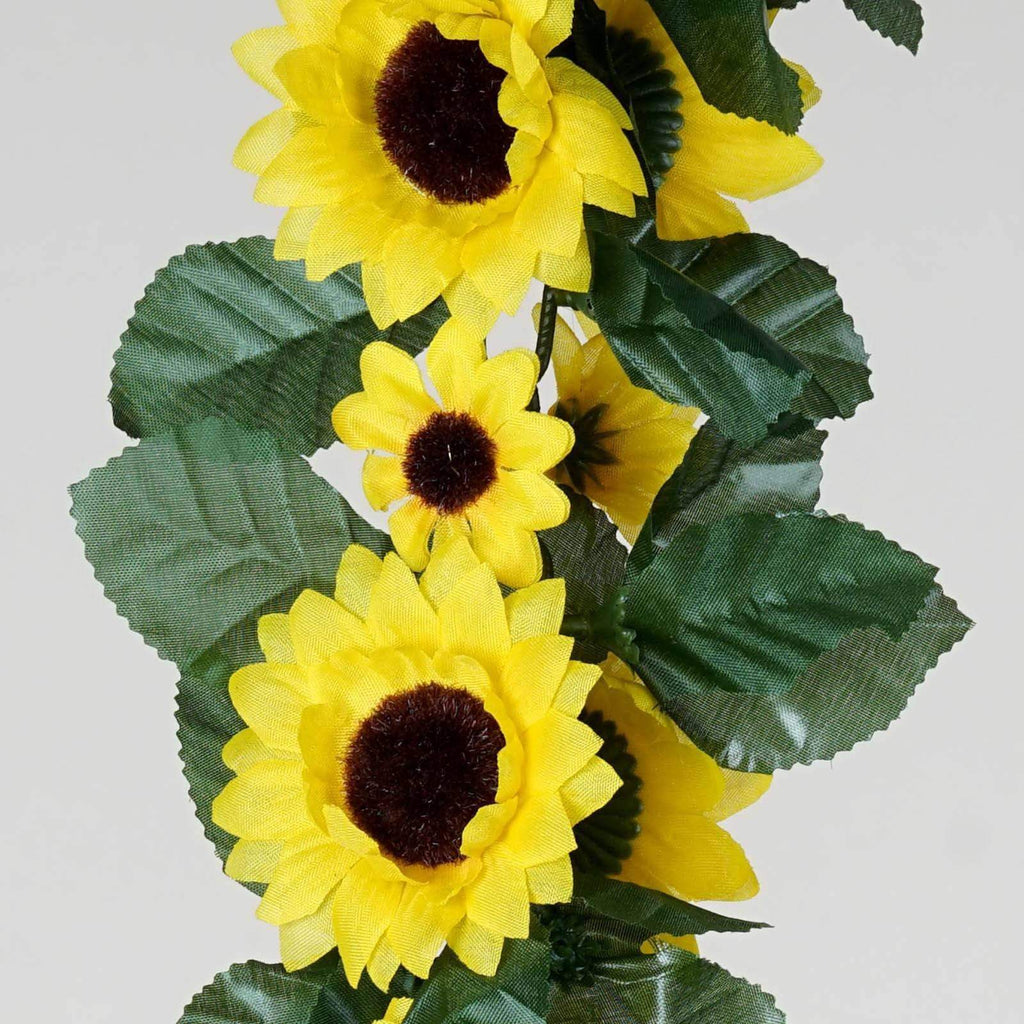 6 ft Yellow 3D Chain Sunflower Garland