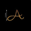 12 pcs Letter "A" Gold Rhinestones Gem Stickers