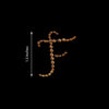 12 pcs Letter "E" Gold Rhinestones Gem Stickers