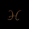 12 pcs Letter "G" Gold Rhinestones Gem Stickers