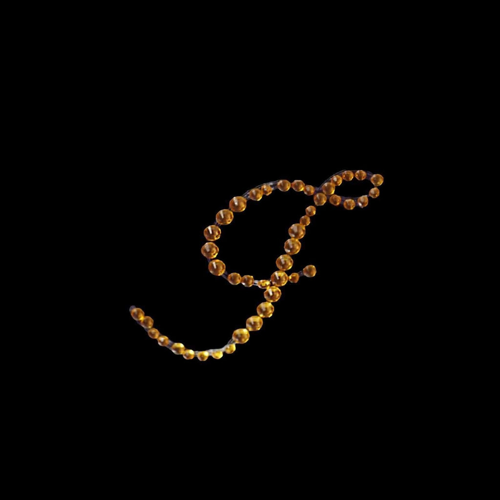 12 pcs Letter "H" Gold Rhinestones Gem Stickers