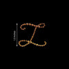 12 pcs Letter "J" Gold Rhinestones Gem Stickers
