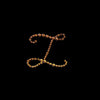 12 pcs Letter "J" Gold Rhinestones Gem Stickers