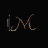 12 pcs Letter "J" Gold Rhinestones Gem Stickers