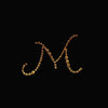 12 pcs Letter "K" Gold Rhinestones Gem Stickers