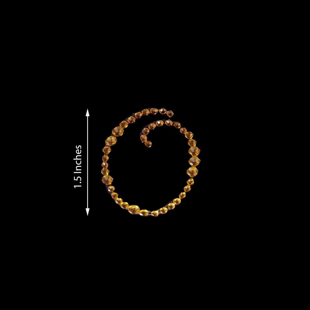 12 pcs Letter "L" Gold Rhinestones Gem Stickers