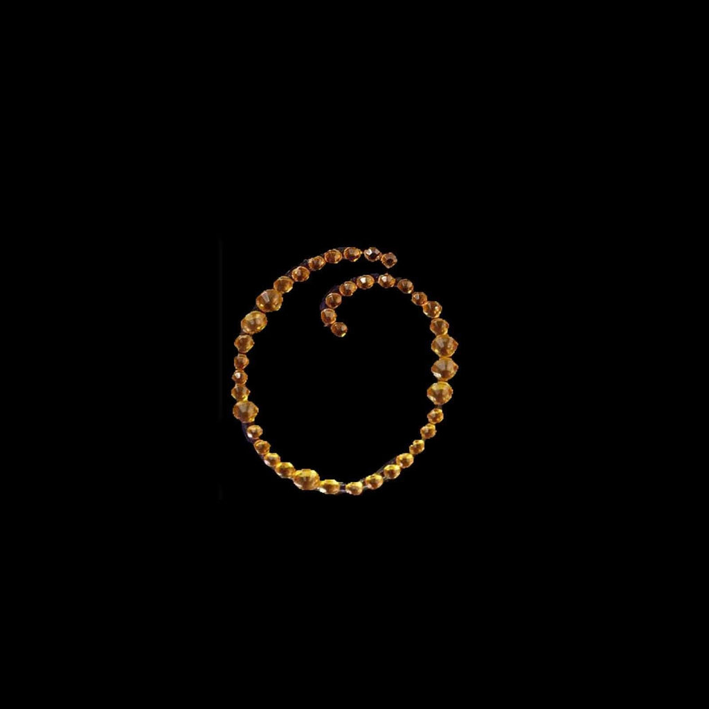 12 pcs Letter "L" Gold Rhinestones Gem Stickers