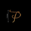 12 pcs Letter "M" Gold Rhinestones Gem Stickers