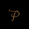 12 pcs Letter "M" Gold Rhinestones Gem Stickers