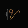 12 pcs Letter "Q" Gold Rhinestones Gem Stickers