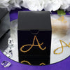 12 pcs Letter "A" Gold Rhinestones Gem Stickers