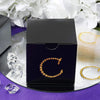 12 pcs Letter "B" Gold Rhinestones Gem Stickers