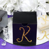 12 pcs Letter "I" Gold Rhinestones Gem Stickers
