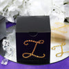 12 pcs Letter "I" Gold Rhinestones Gem Stickers