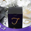 12 pcs Letter "O" Gold Rhinestones Gem Stickers