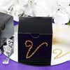 12 pcs Letter "Q" Gold Rhinestones Gem Stickers